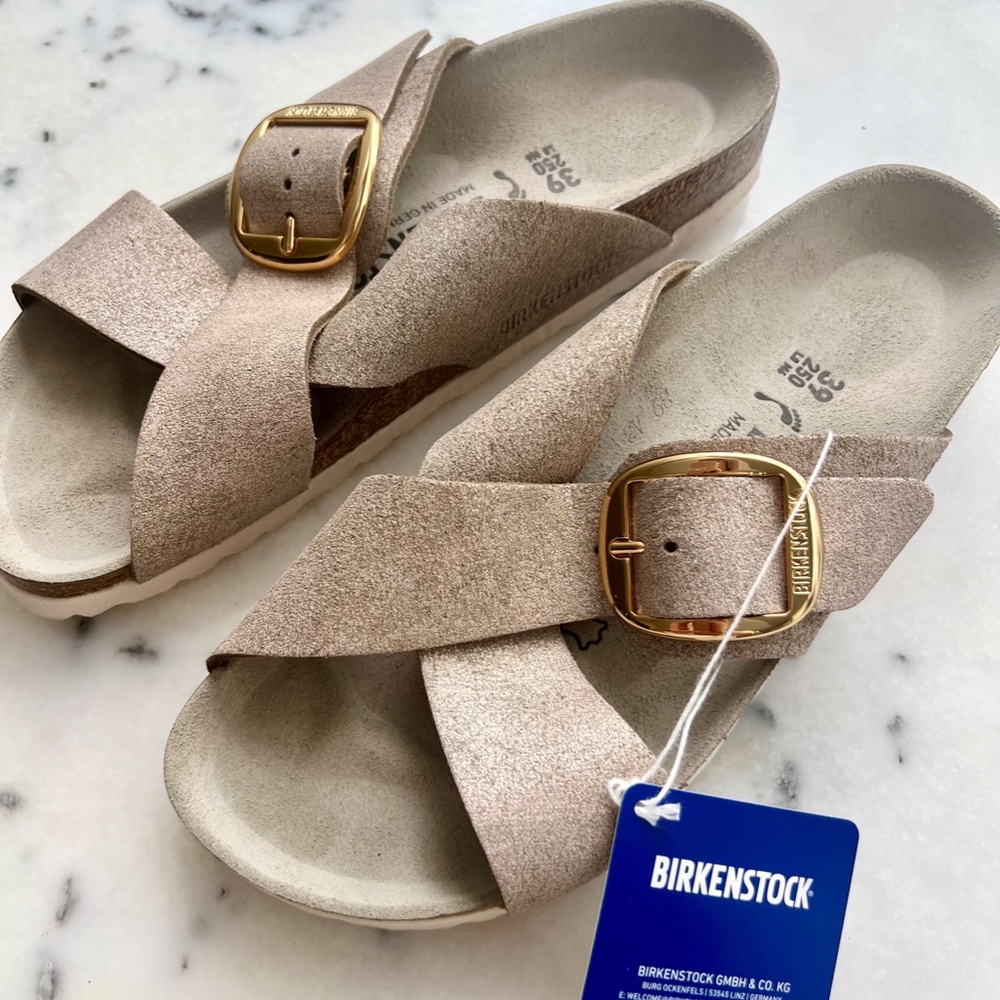 NWT BIRKENSTOCK SIENA BIG BUCKLE SANDAL size 39 (us 8)
